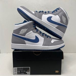 Nike Air Jordan 1 Retro Mid “French Blue/Cement Blue” 2023